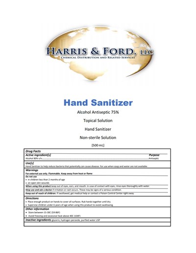 Harris &amp; Ford Label (Fda Hand Sanitizer Label Copy)
